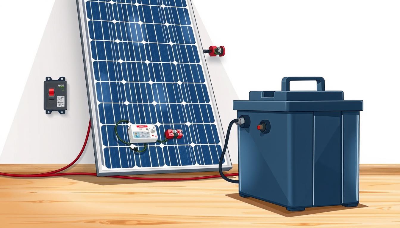 comment brancher un panneau solaire sur une batterie