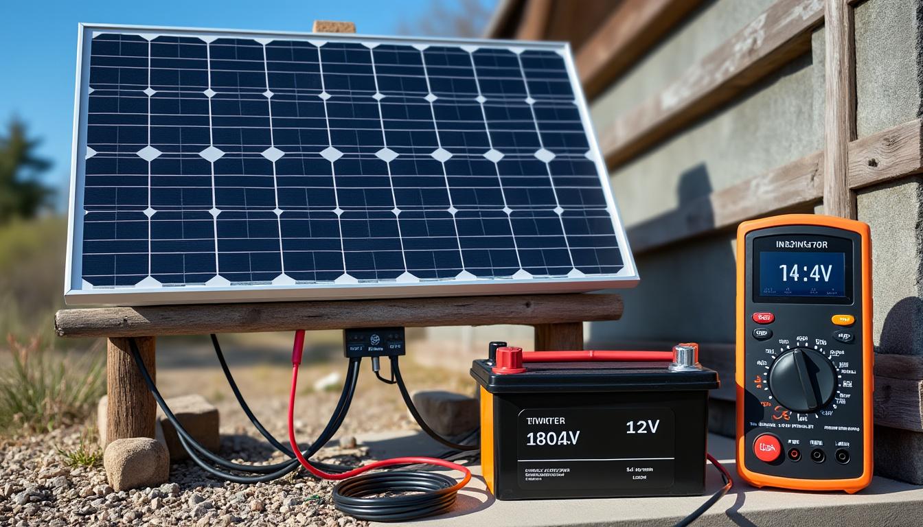 comparez le temps de charge d'une batterie 12v avec des panneaux solaires et un chargeur électrique pour choisir la solution la plus efficace.