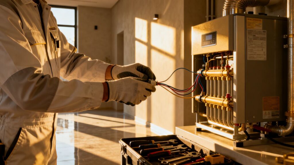 Installation de système de chauffage par un professionnel
