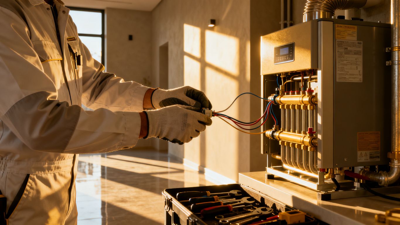 Installation de système de chauffage par un professionnel